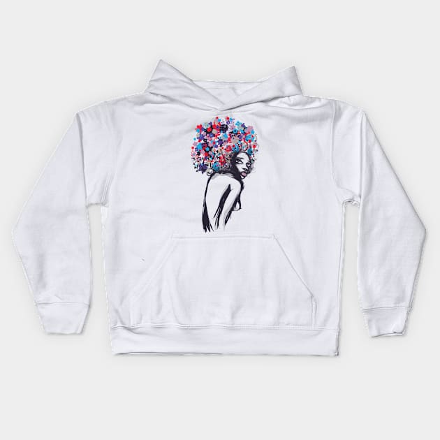 Flower Girl Kids Hoodie by viSionDesign